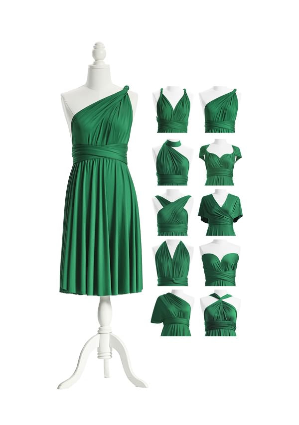 72Styles Emerald Green Short Multiway Infinity Dress