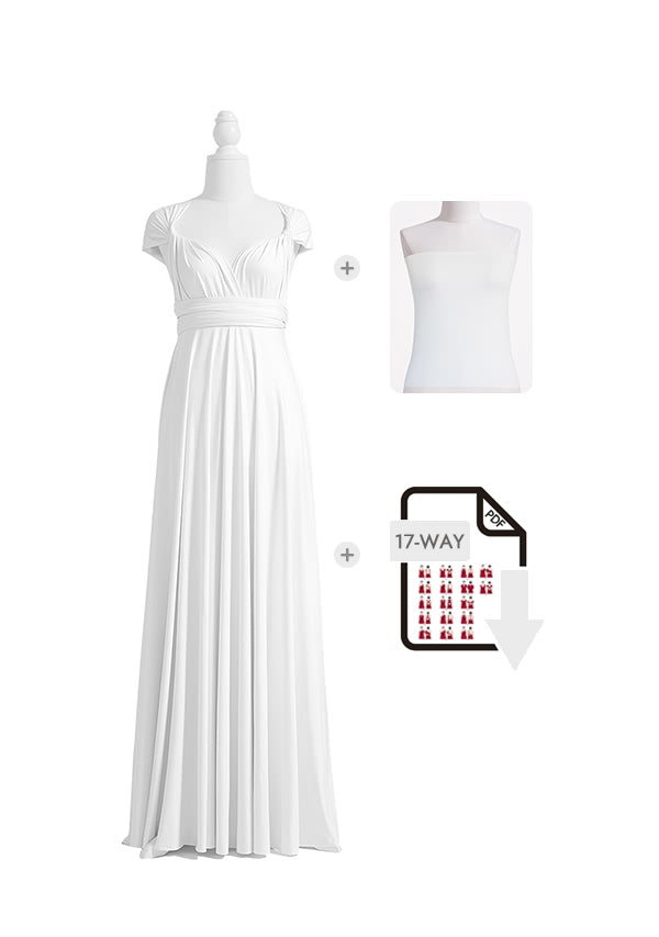 Ivory White Multiway Convertible Infinity Dress