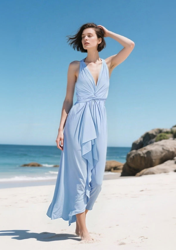SandSea™ Dusty Blue Infinity Beach Dress