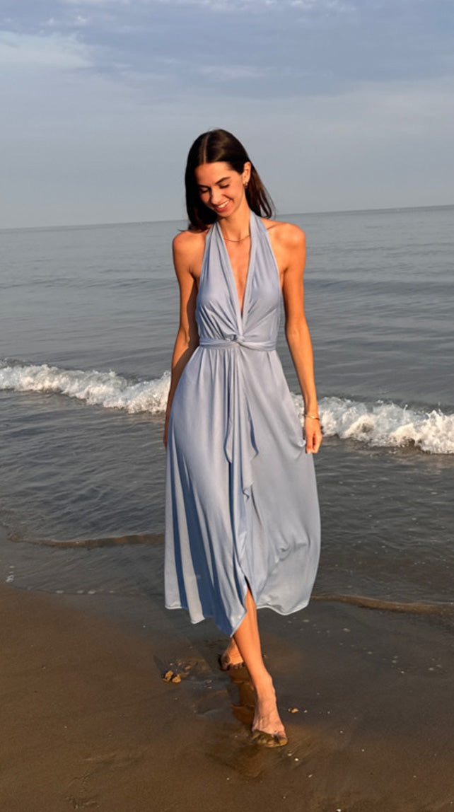 Sandsea dusty blue infinity beach dress