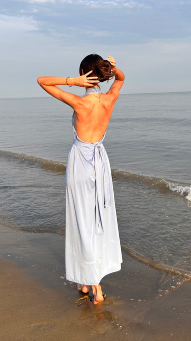 Sandsea dusty blue infinity beach dress