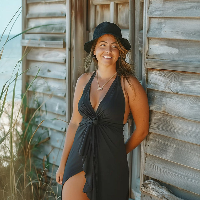 Sandsea black infinity beach dress