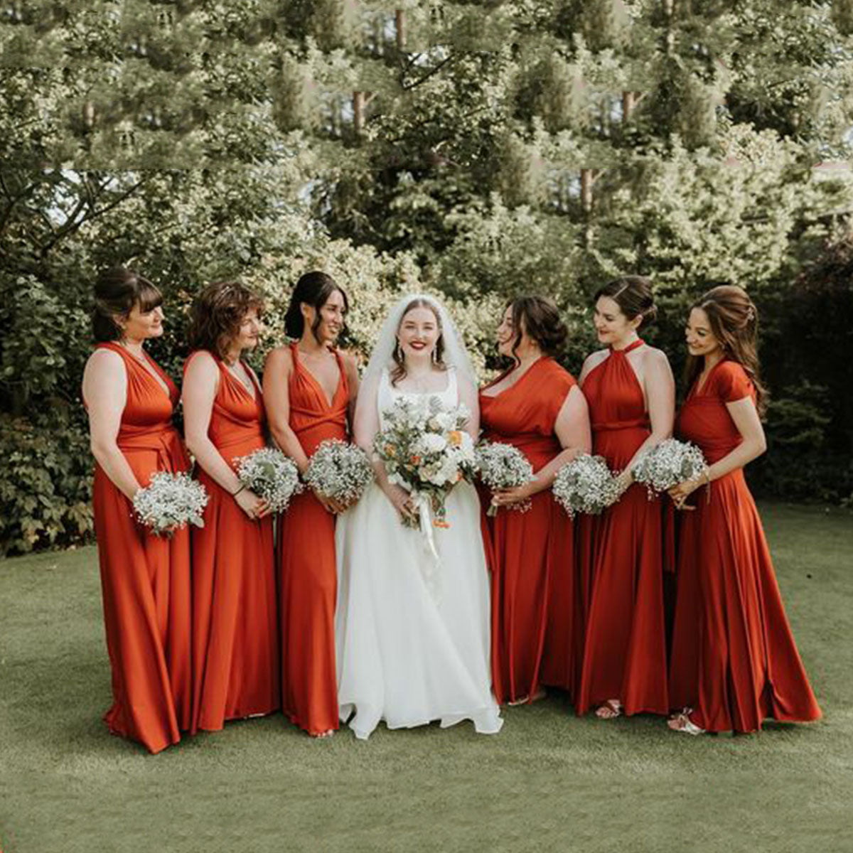 72styles burnt orange Infinity dress